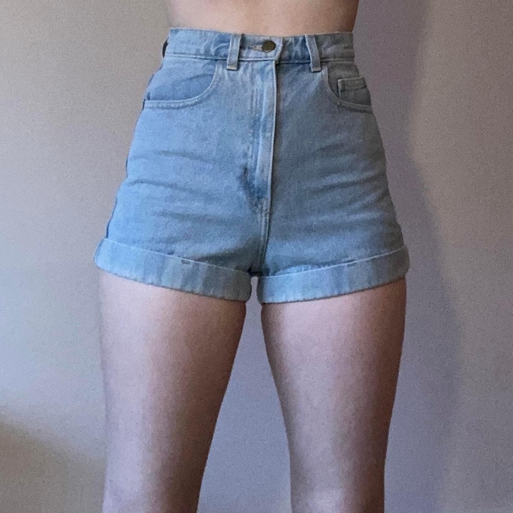 American Apparel light blue Jean shorts size 26